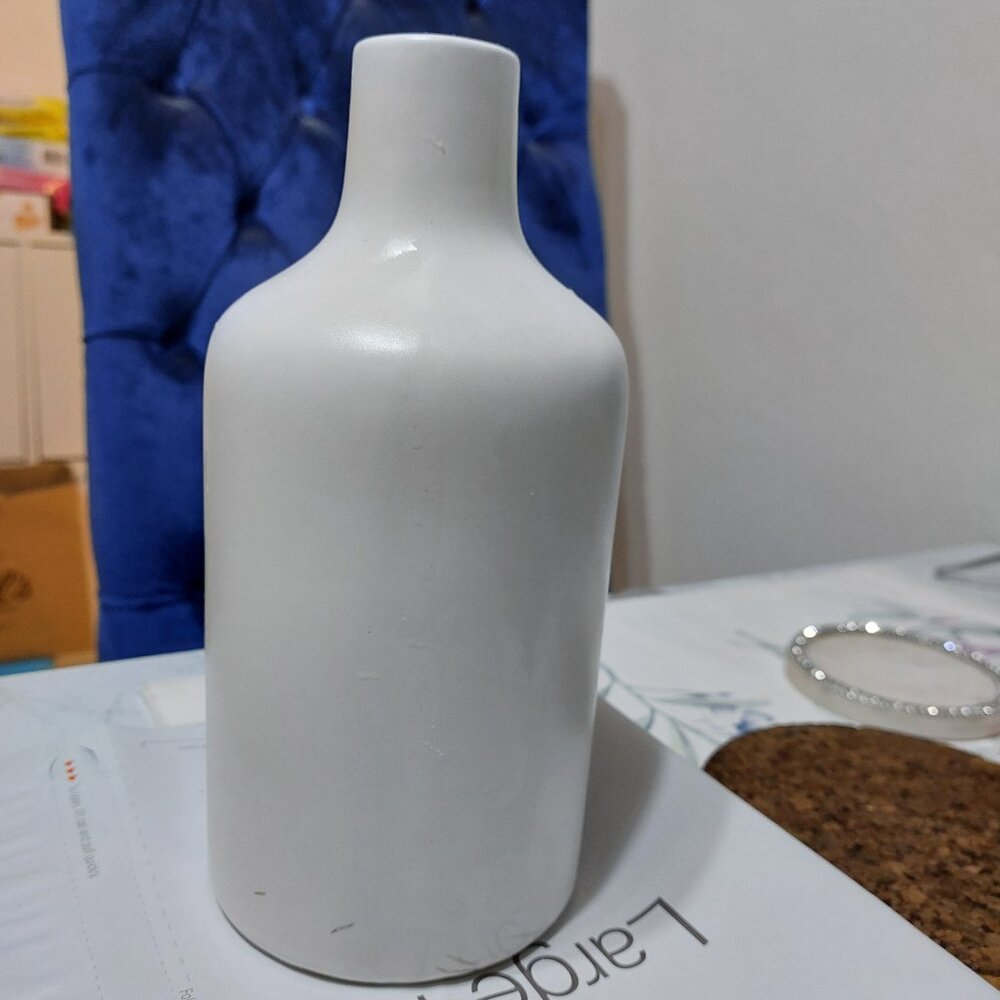 West Elm Ceramic Vase Decoration White Cream